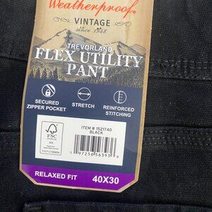 Original Weatherproof Vint Trevorland Flex Utility Pant Black 40x30